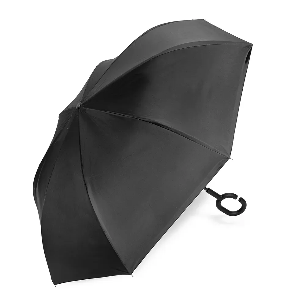 Guarda-chuva Invertido Manual Azul com Preto Personalizado