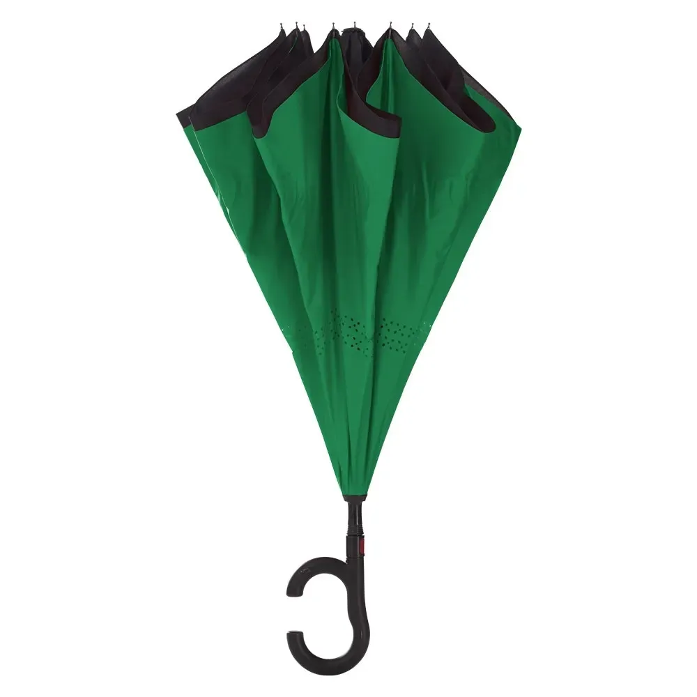 Guarda-chuva Invertido Pongee Seda Poliéster Personalizado, cor verde