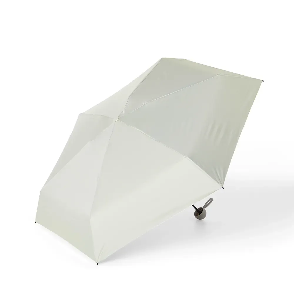 Guarda-chuva Manual Cápsula 6 Varetas com Estojo Personalizado, cor bege