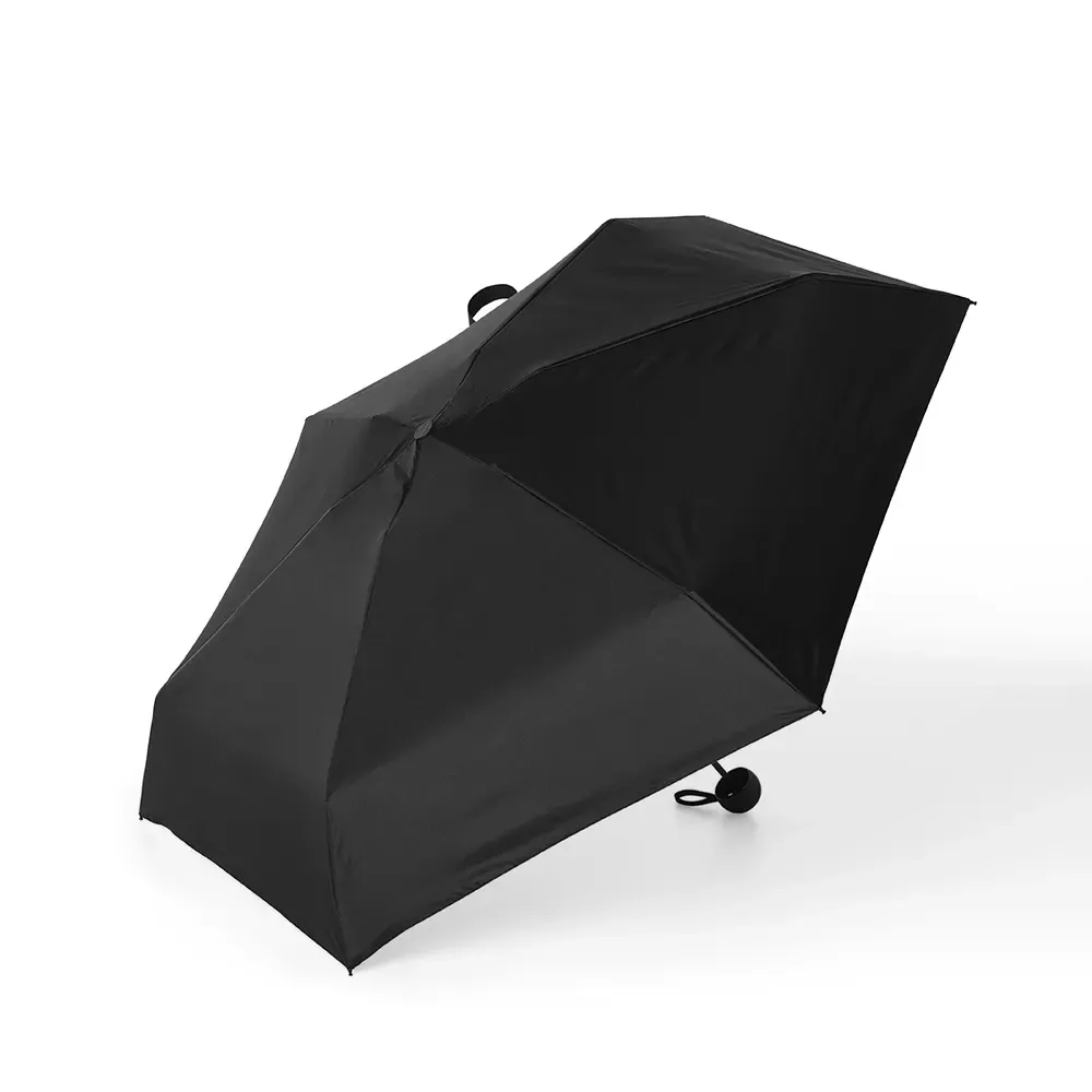 Guarda-chuva Manual Cápsula 6 Varetas com Estojo Personalizado, cor preta