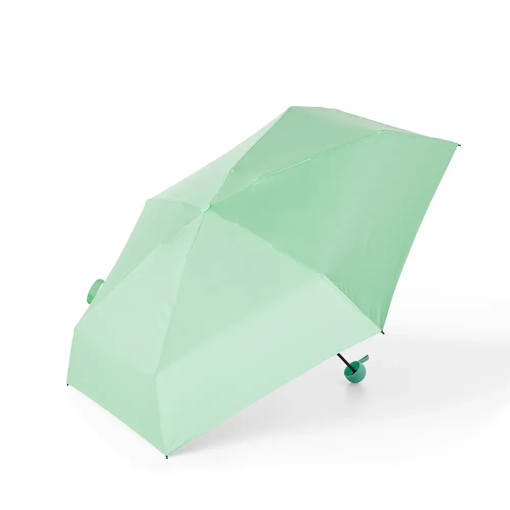 Guarda-chuva Manual Cápsula 6 Varetas com Estojo Personalizado, cor verde