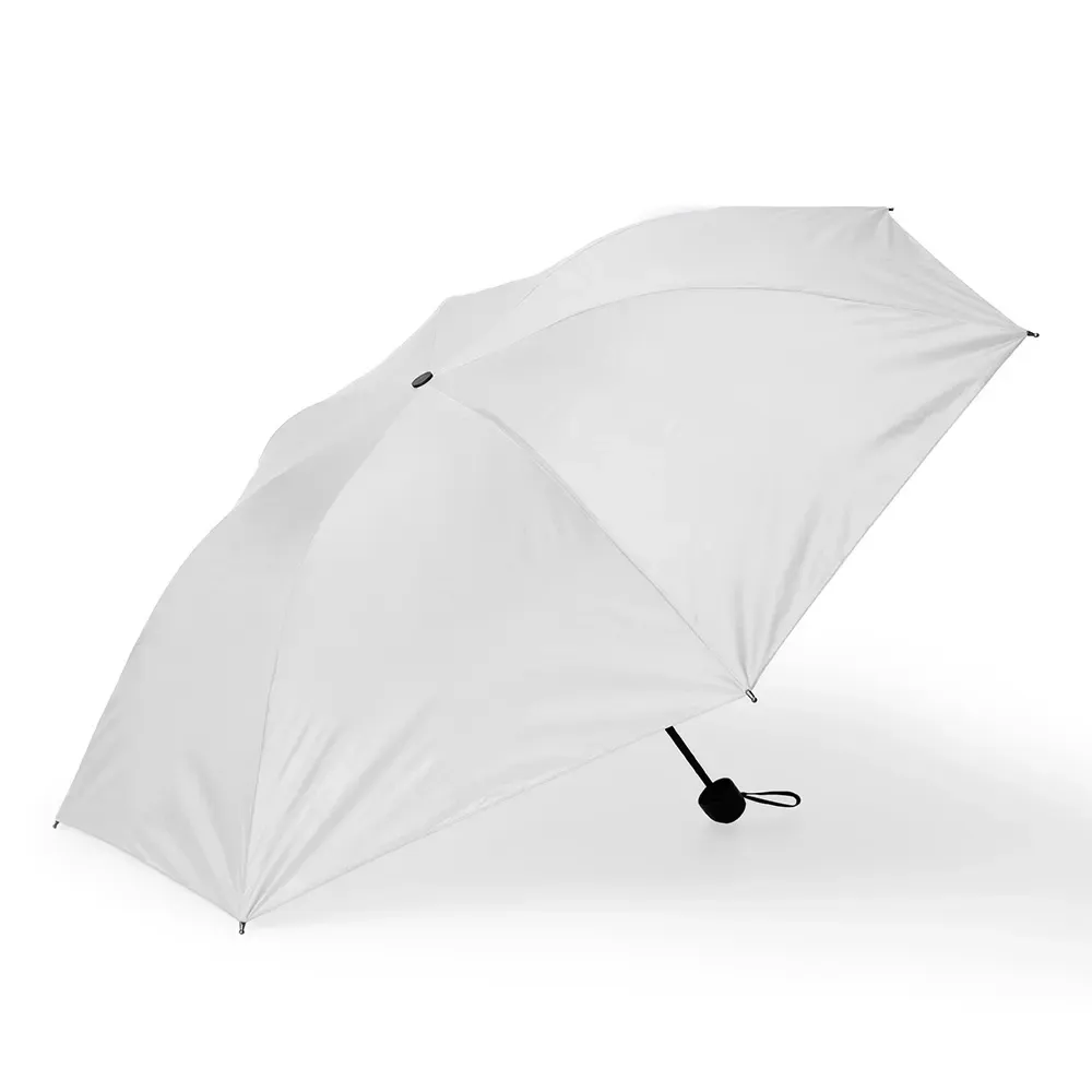 Guarda-chuva Manual Nylon 7 Varetas Leve Personalizado, cor branca