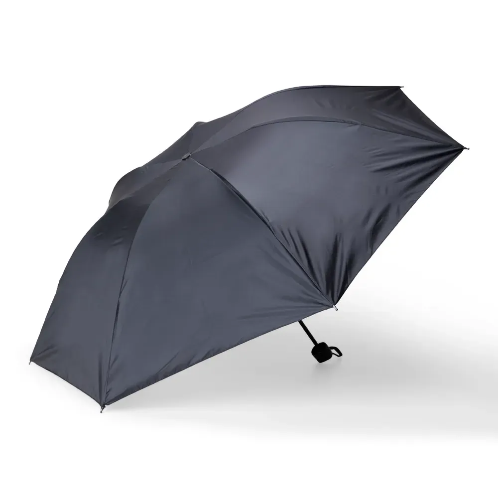 Guarda-chuva Manual Nylon 7 Varetas Leve Personalizado, cor preta