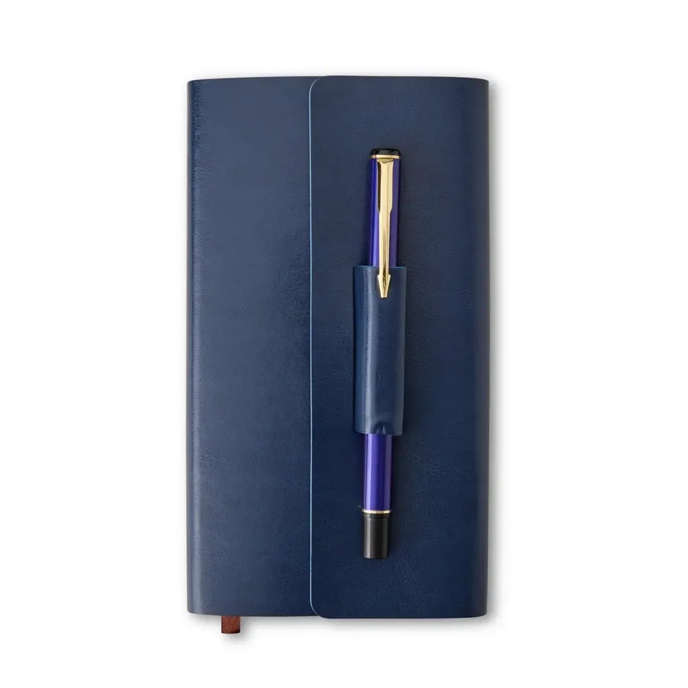 Kit para anotações personalizado com caneta azul escuro
