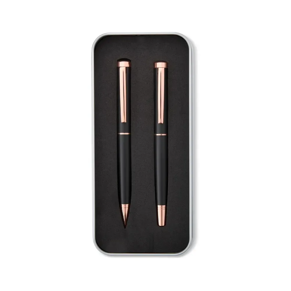 Kit de Canetas Executivas Esfero e Roller personalizada bronze