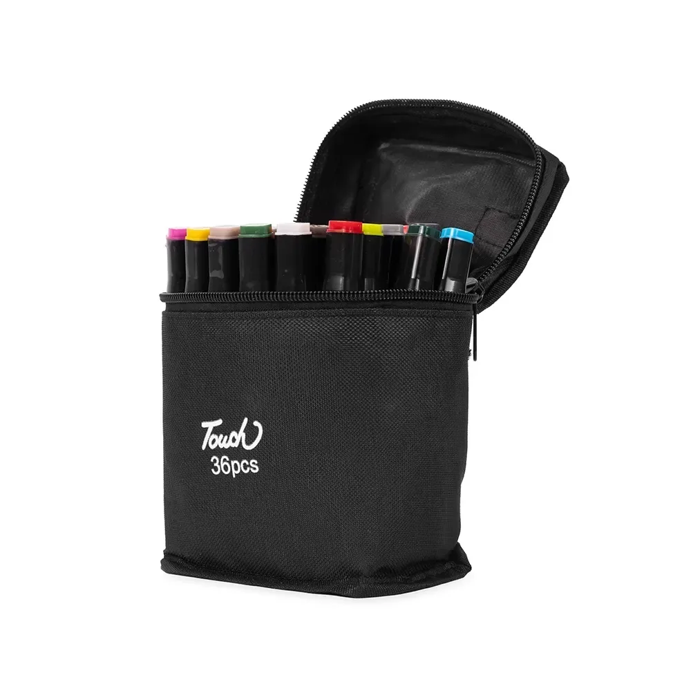 "Kit de Canetas Marcadoras Personalizado Pontas Duplas 36 Cores colorido"