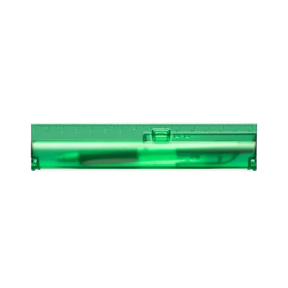 Kit estojo com caneta plástica personalizado verde