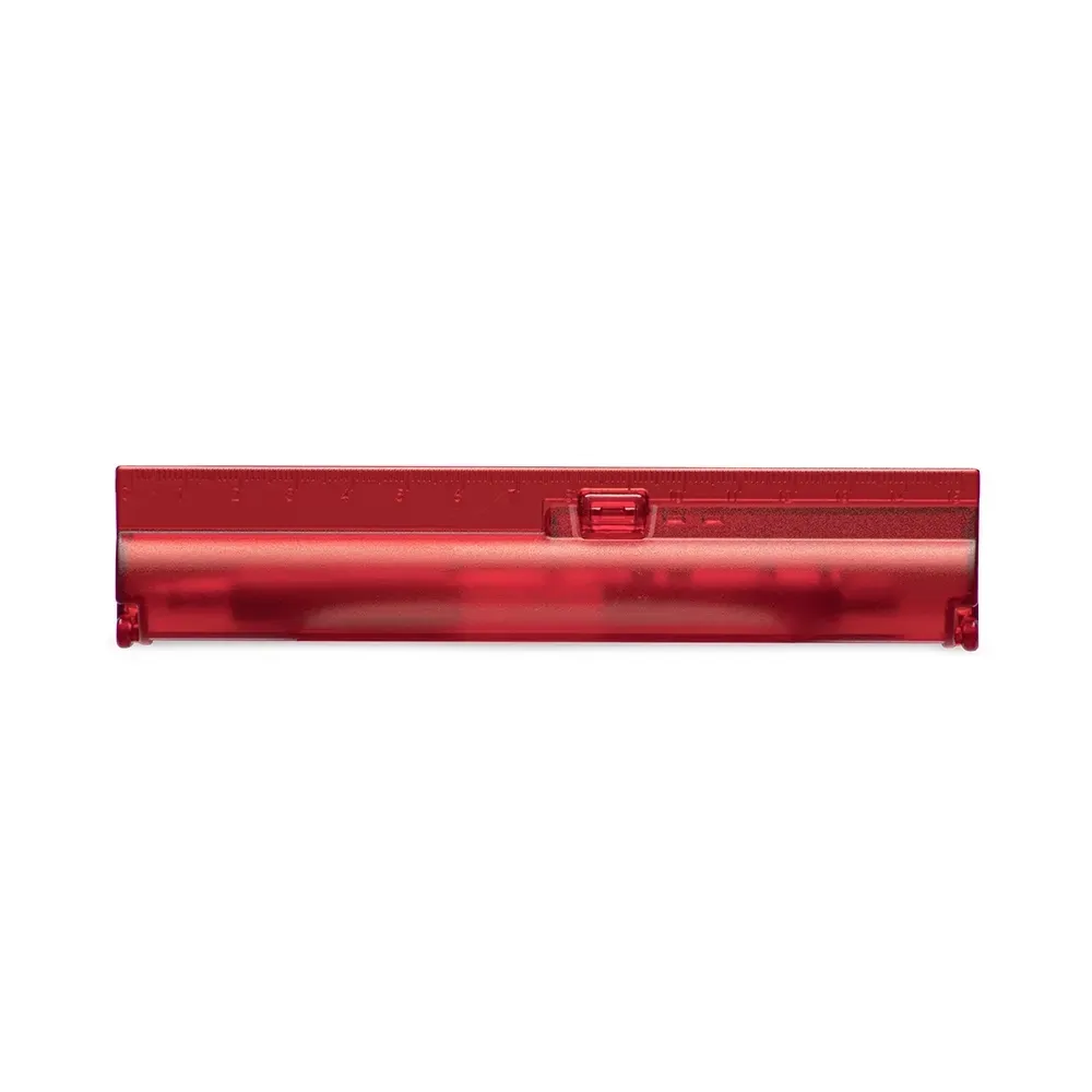 Kit estojo com caneta plástica personalizado vermelho