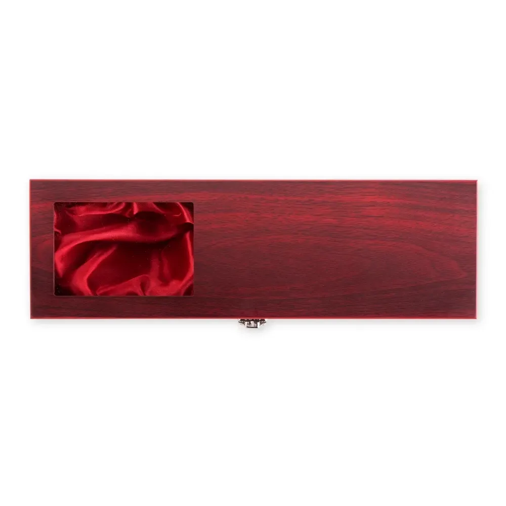 Kit Vinho 4 Peças em estojo de MDF com visor acrílico, cor vinho