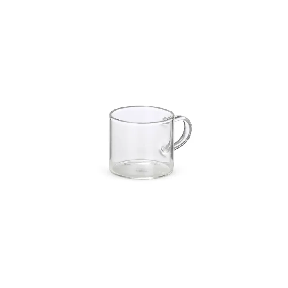 Kit com 6 xícaras de vidro 100ml transparentes personalizadas