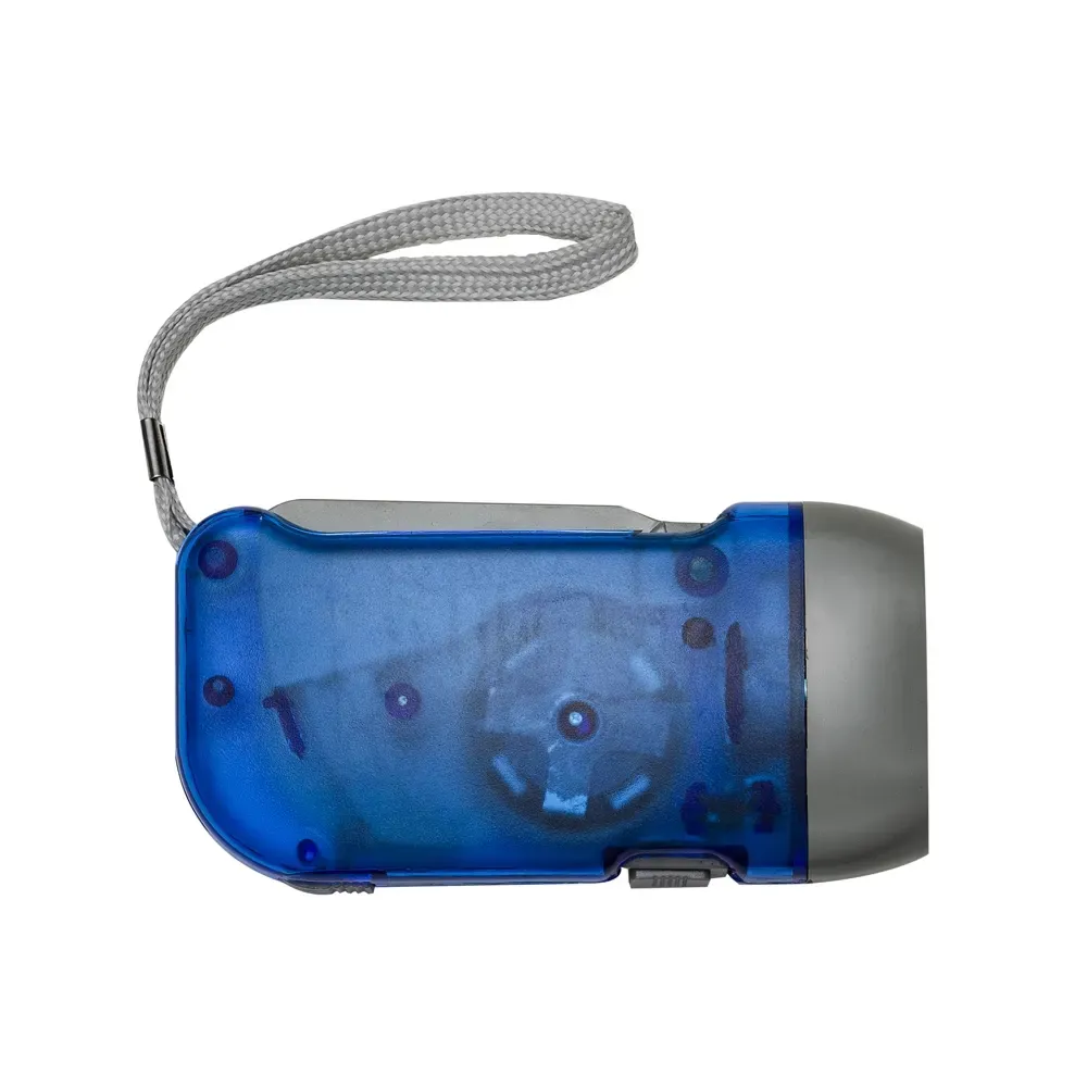 Lanterna Plástica Dínamo Personalizada, cor azul