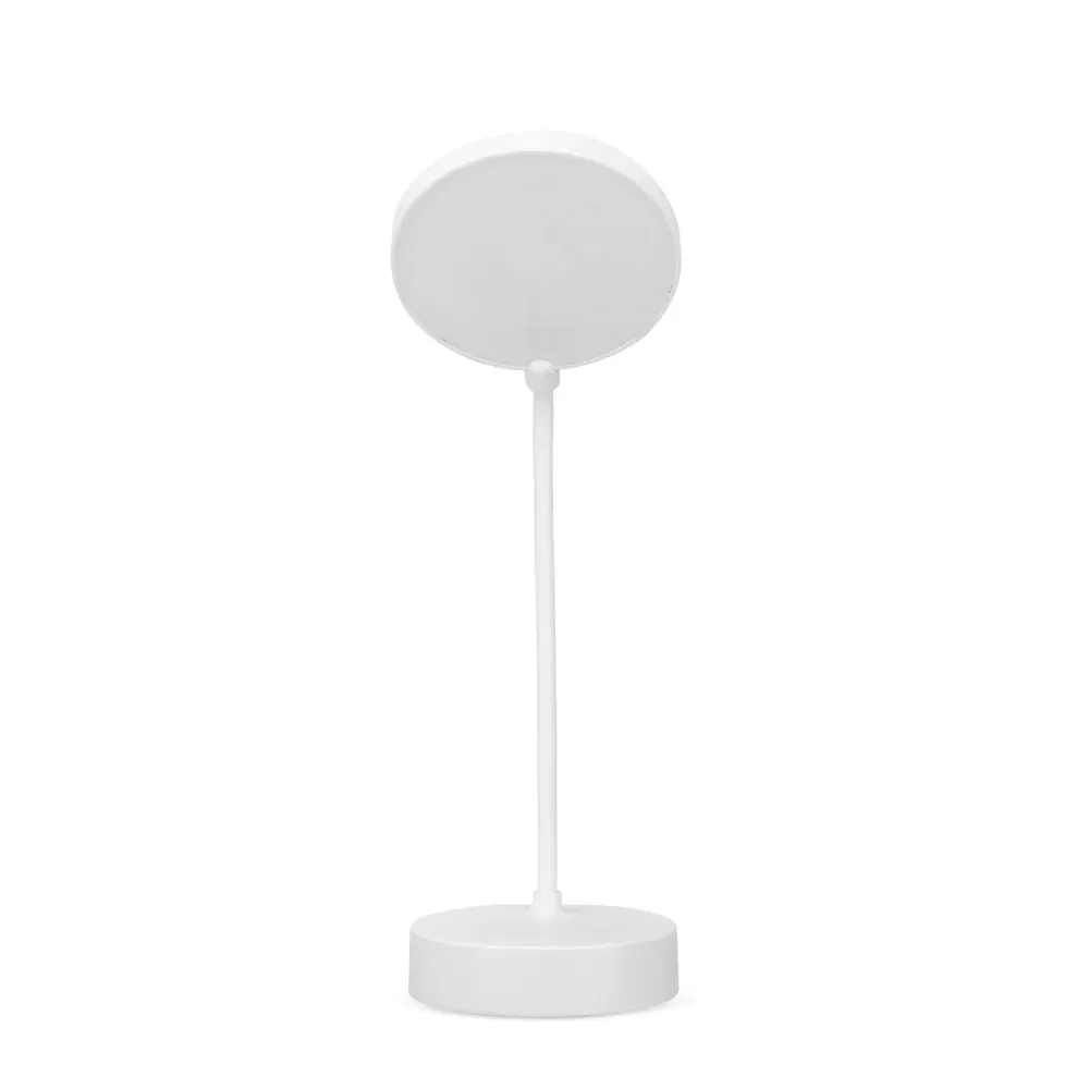 Luminária de Mesa Articulável Recarregável 10 LEDs Compacta Personalizada, cor branca