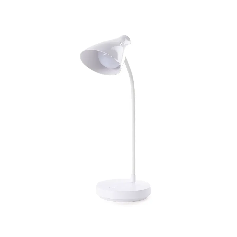 Luminária de Mesa Articulável Recarregável com Luz Mista USB Personalizada, cor branca