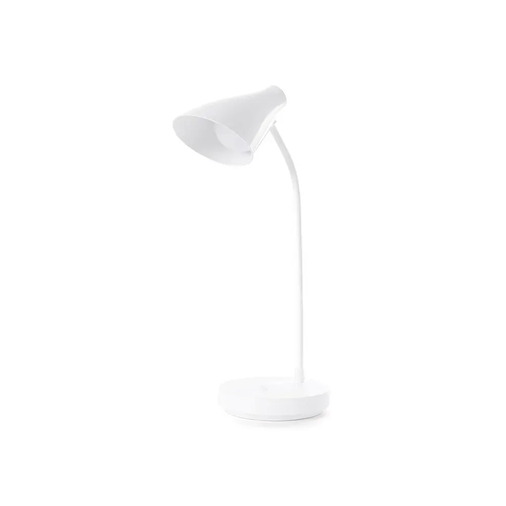 Luminária de Mesa Articulável Recarregável com Luz Mista USB-C Personalizada, cor branca