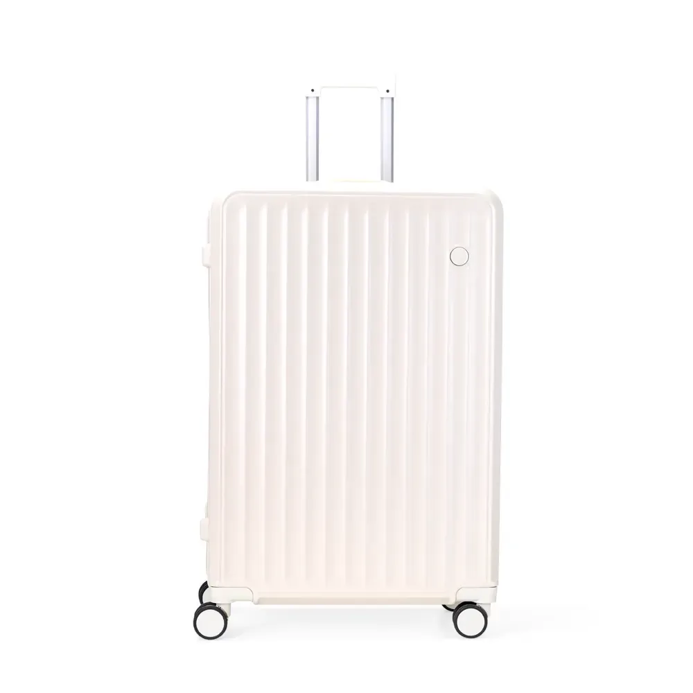 Mala de viagem personalizada 105 litros em ABS+PC com cadeado TSA, cor creme