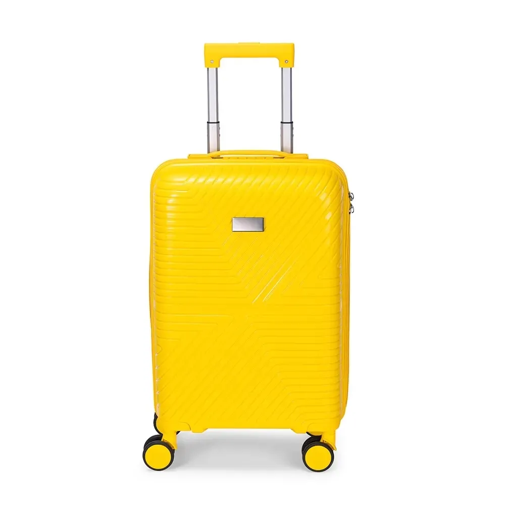 Mala de viagem personalizada 30 litros com cadeado TSA e padrão ANAC, cor amarela