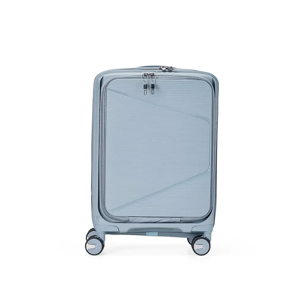 Mala de viagem personalizada 37 litros com compartimento para notebook, cor azul