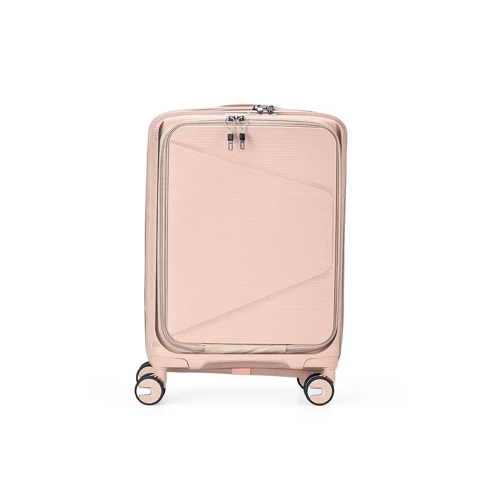 Mala de viagem personalizada 37 litros com compartimento para notebook, cor rosa