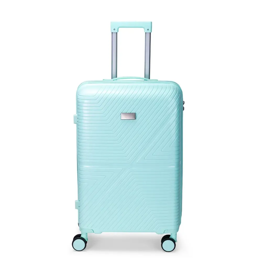 Mala de viagem personalizada 54 litros com cadeado TSA e placa metálica, cor verde