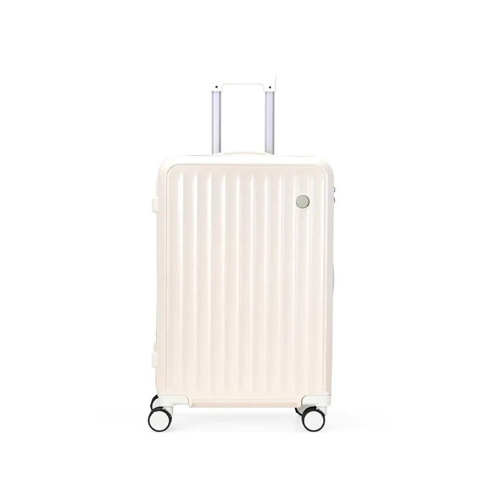 Mala de viagem personalizada 68 litros em ABS+PC com cadeado TSA, cor creme