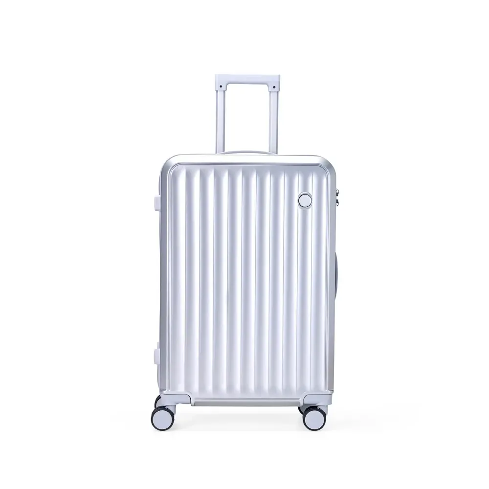 Mala de viagem personalizada 68 litros em ABS+PC com cadeado TSA, cor prata