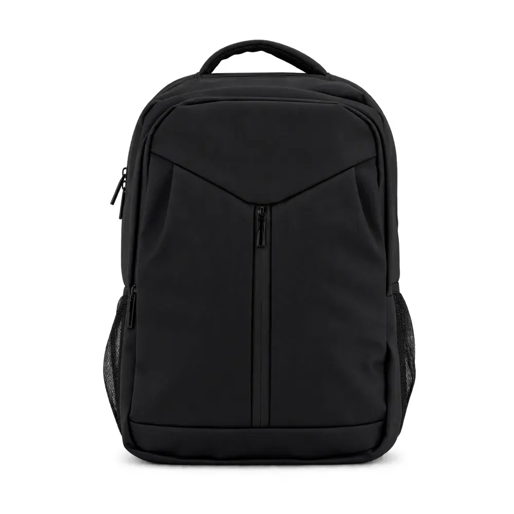Mochila personalizada em tecido sintético, 24 litros, cor preta