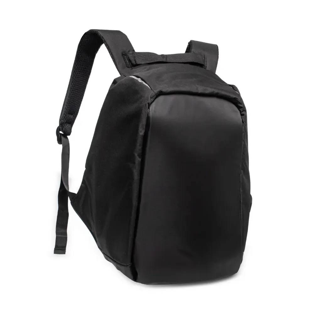 Mochila Antifurto USB Poliéster 24L personalizada preta