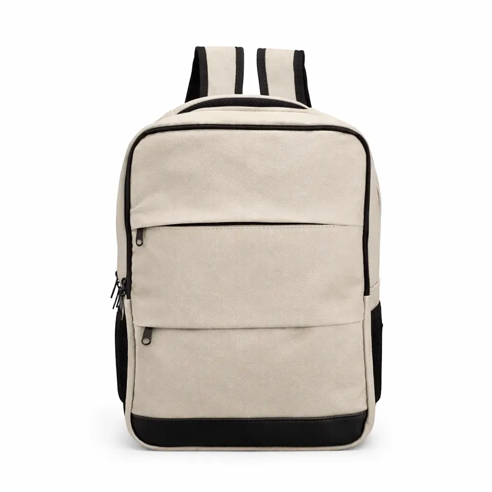 Mochila couro sintético 20L personalizada em bege