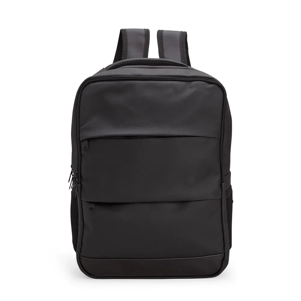 Mochila couro sintético 20L personalizada em preto