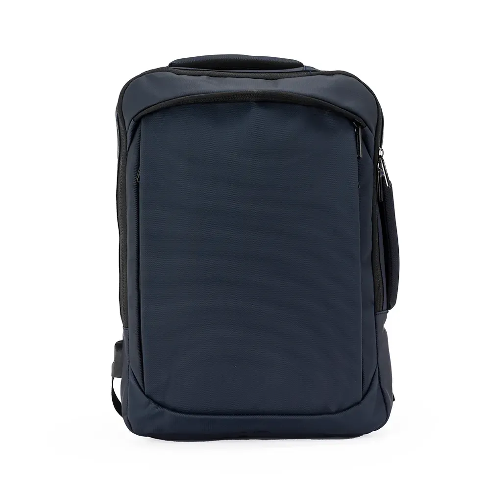 Mochila Couro Sintético USB 18L personalizada azul escuro