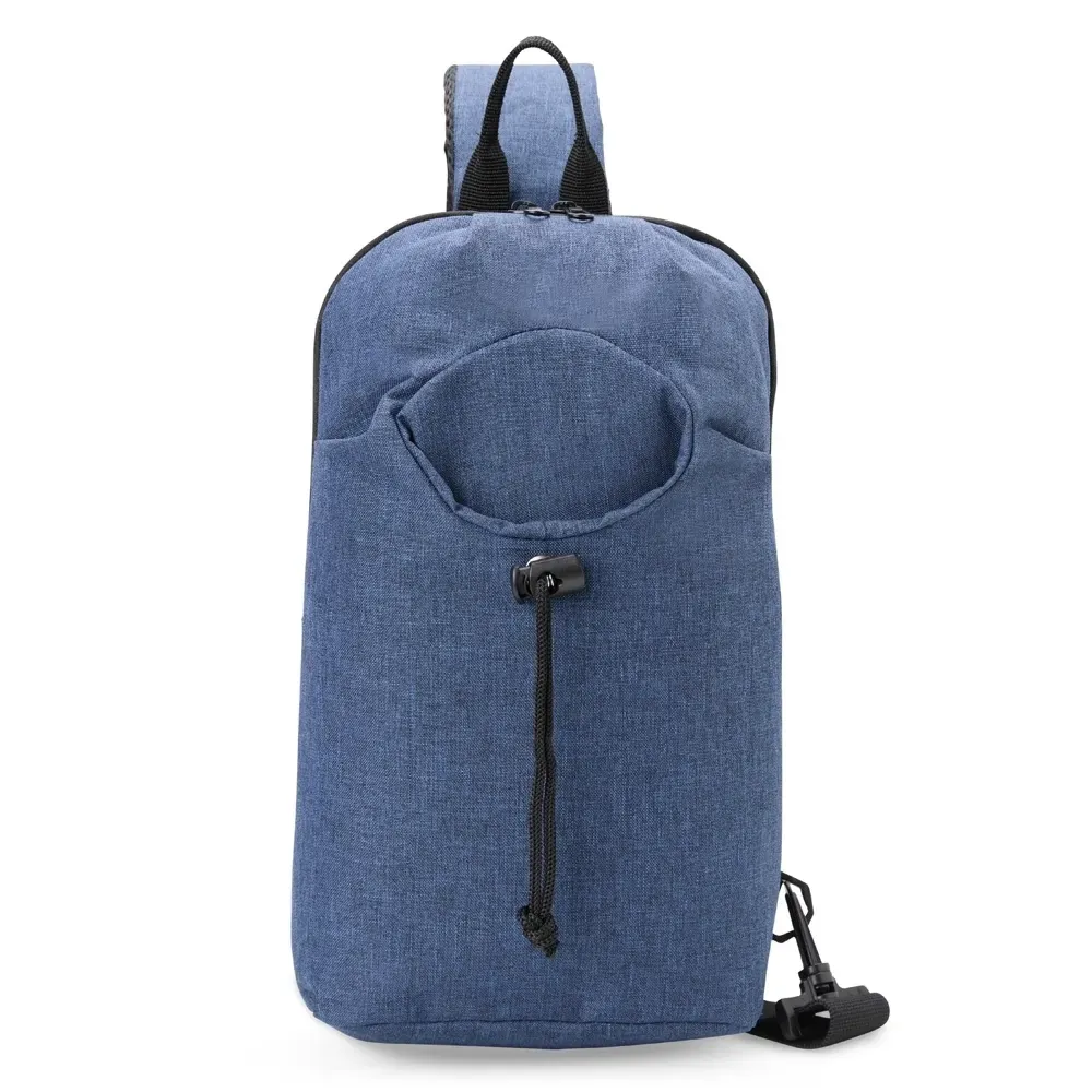 Mochila de ombro nylon 4L personalizada em azul