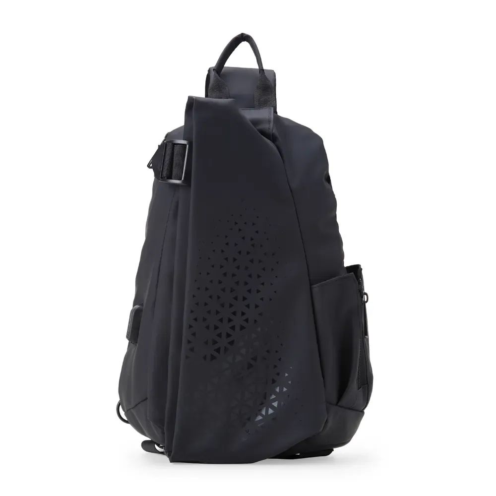 Mochila de ombro USB 10L para raquetes personalizada em preto