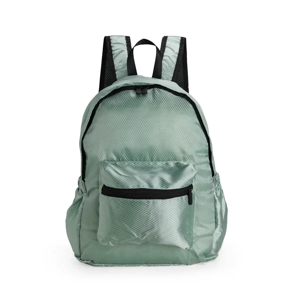 Mochila Dobrável Poliéster 18L personalizada em verde