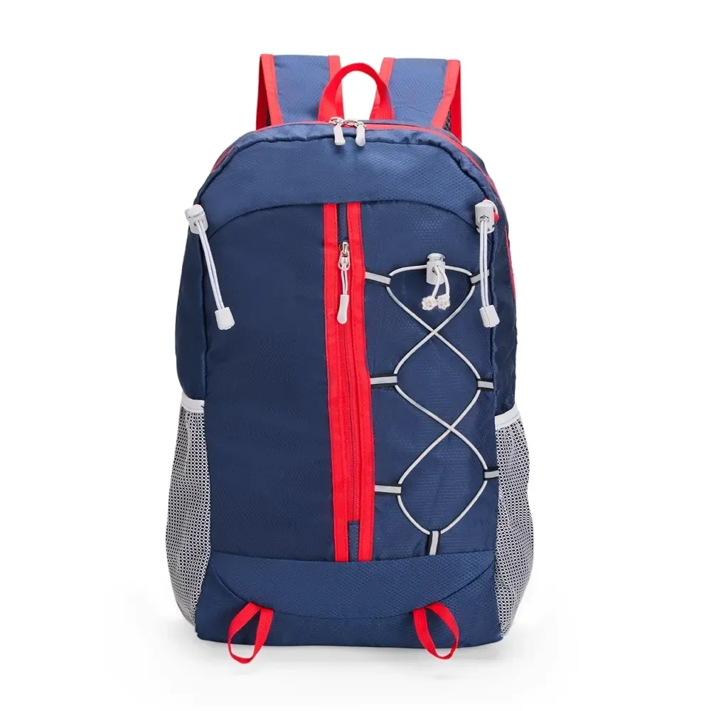 Mochila Dobrável Poliéster 23L Antifurto personalizada azul
