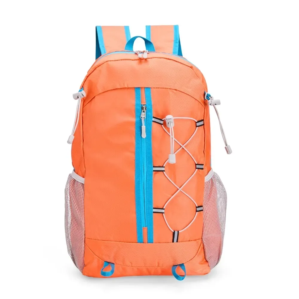 Mochila Dobrável Poliéster 23L Antifurto personalizada laranja