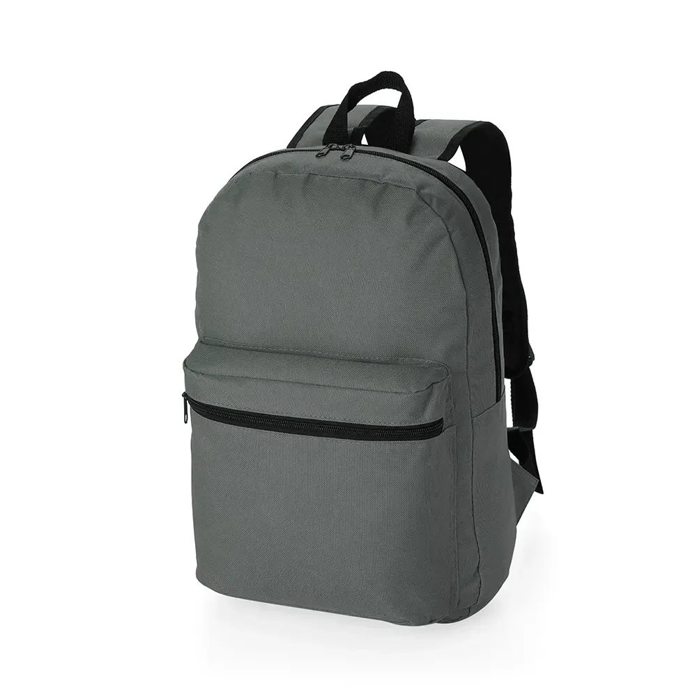 Mochila personalizada de nylon, 17 litros, perfil baixo, cor cinza