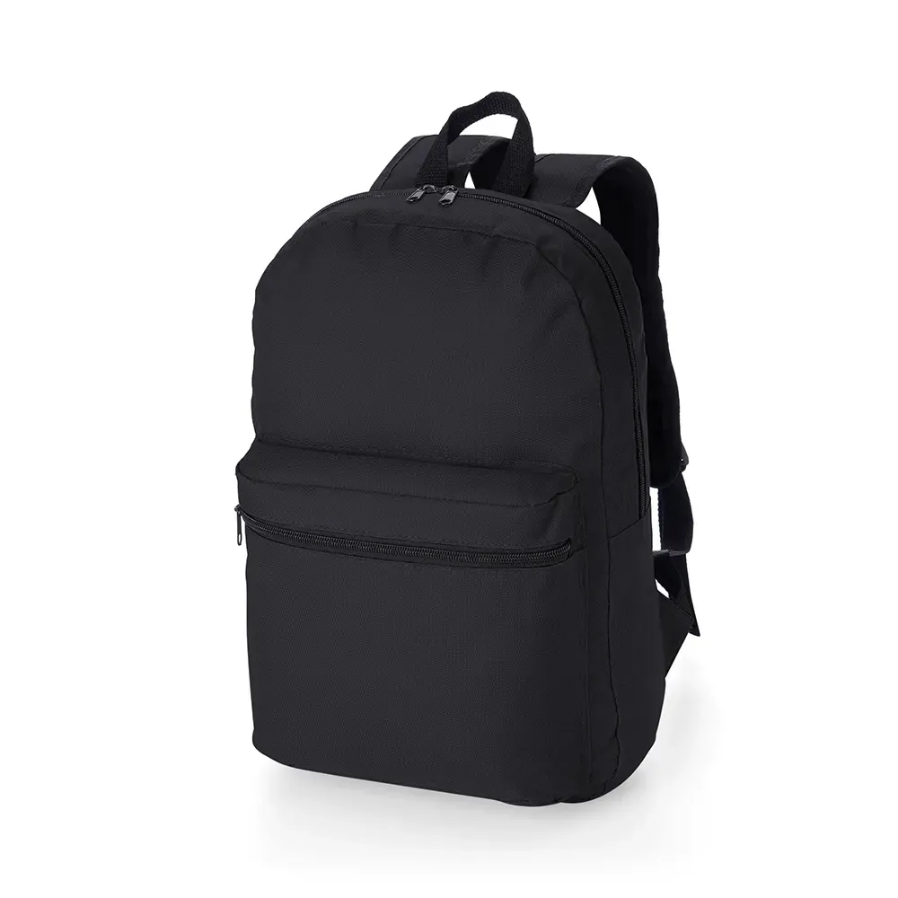 Mochila personalizada de nylon, 17 litros, perfil baixo, cor preta