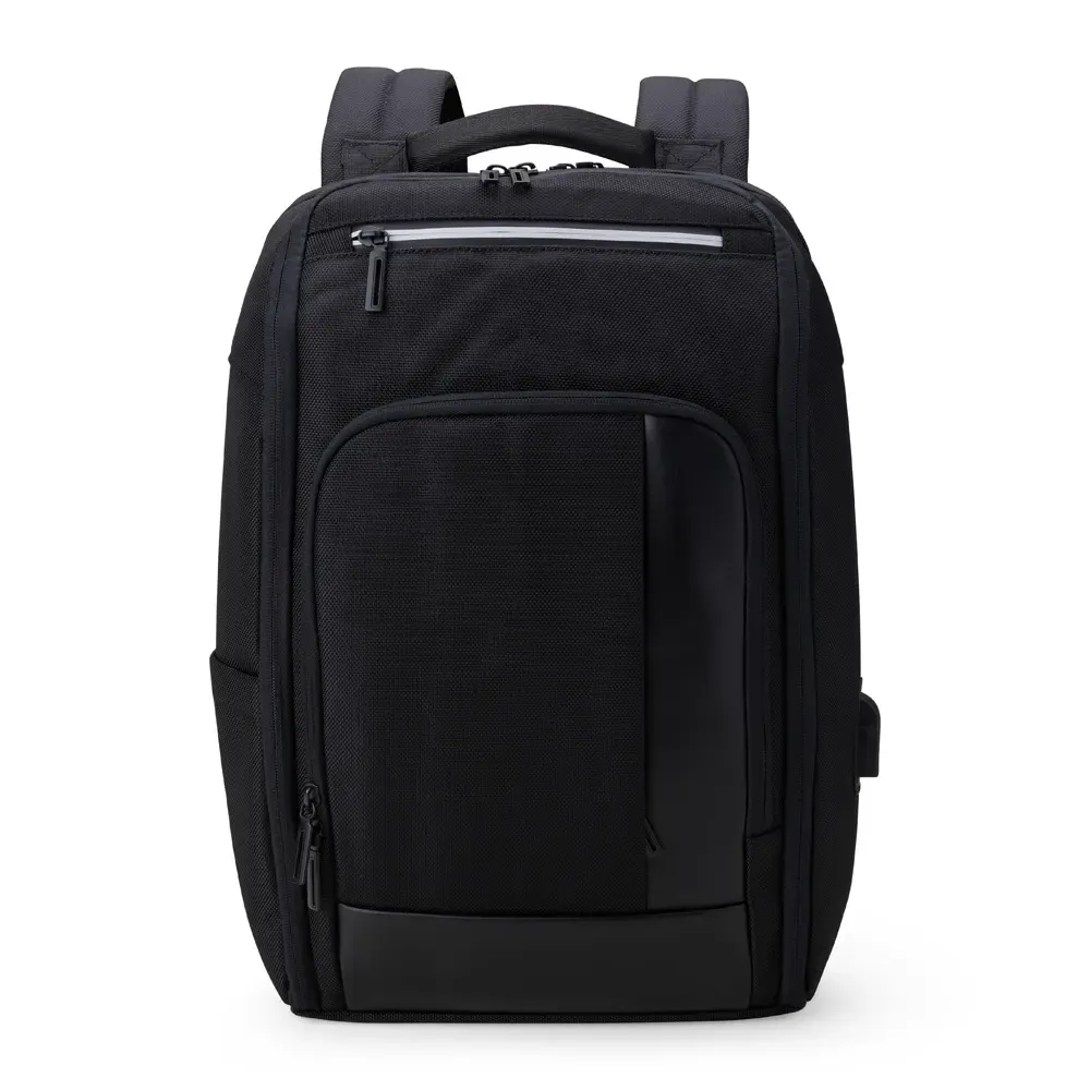 Mochila Nylon 22L com USB e Antifurto personalizada em preto