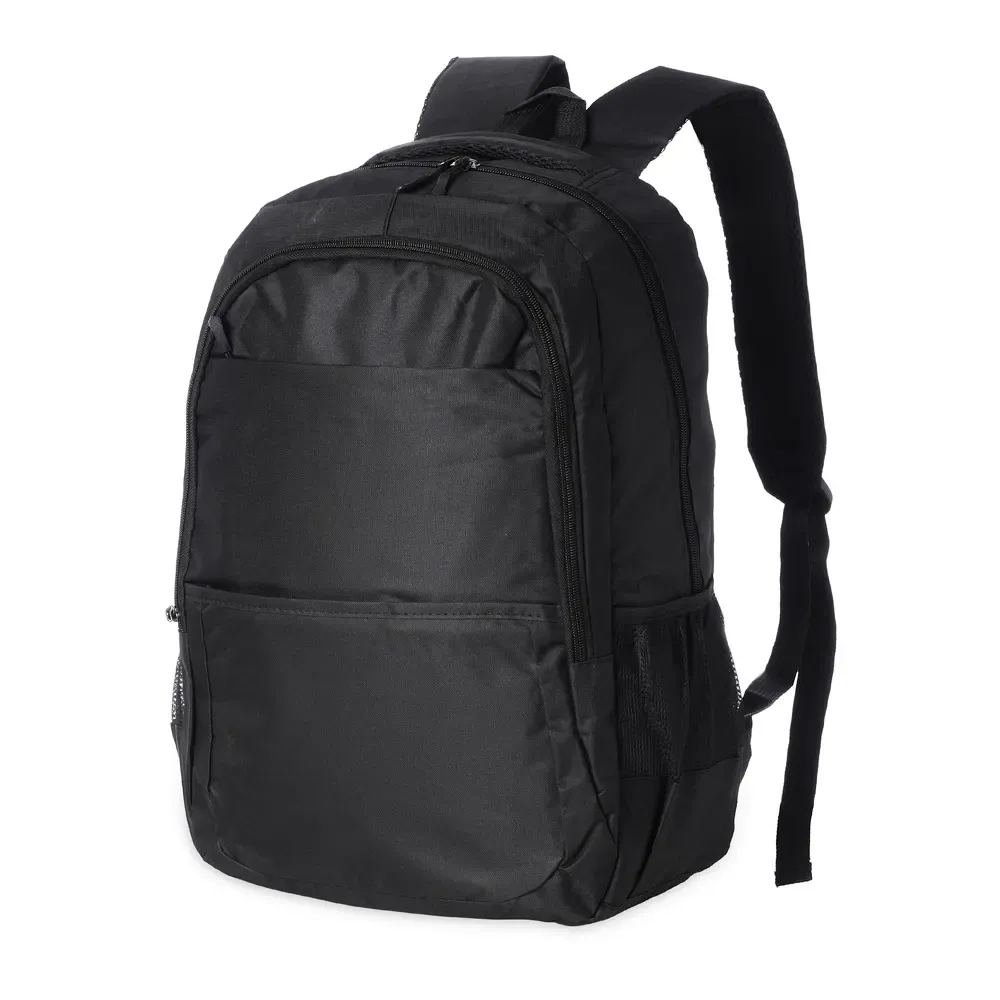 Mochila personalizada de nylon, 28 litros, cor preta