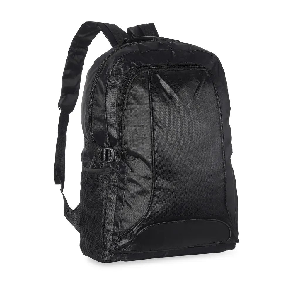Mochila personalizada de nylon, 35 litros, cor preta