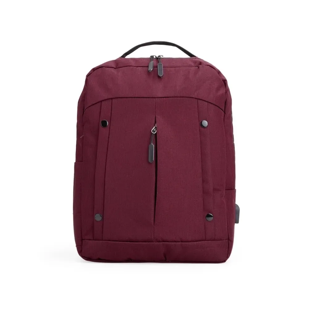 Mochila Nylon USB 20L personalizada vermelha
