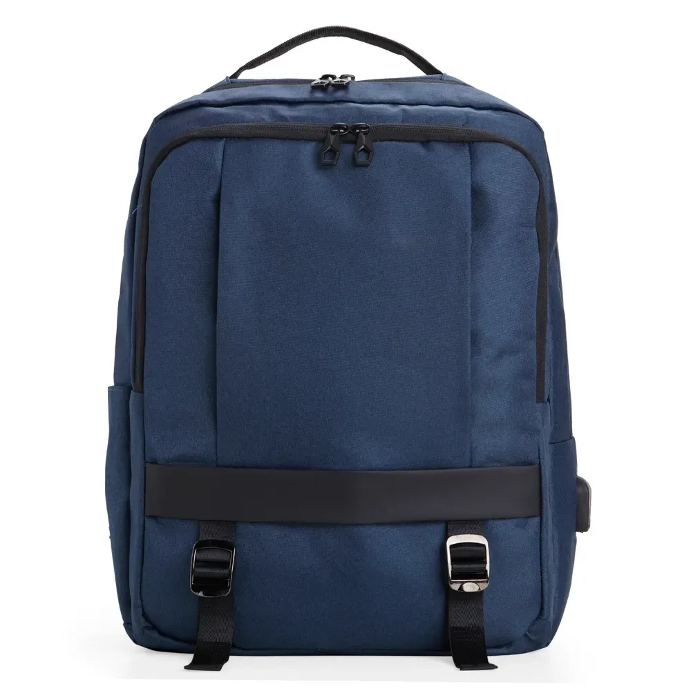 Mochila Nylon USB 20L personalizada azul