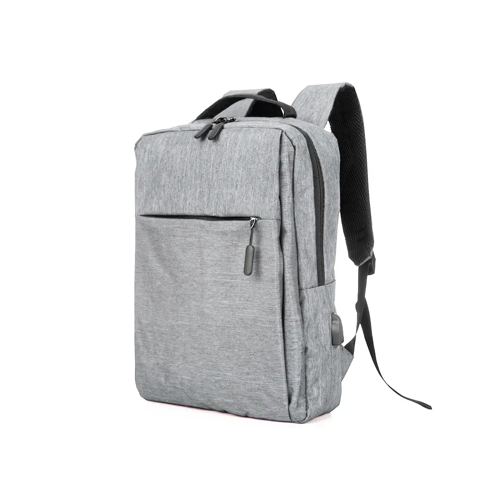 Mochila Nylon USB 20L personalizada cinza
