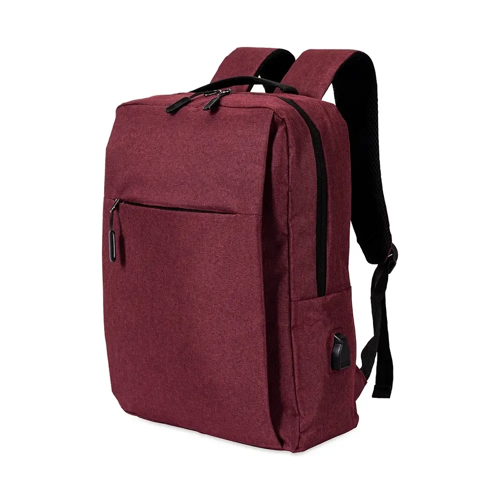 Mochila Nylon USB 20L personalizada vermelha