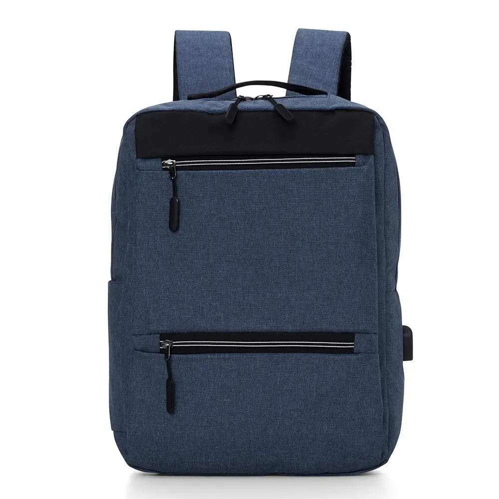 Mochila Nylon USB 20L personalizada azul escuro