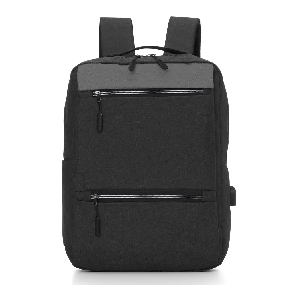 Mochila Nylon USB 20L personalizada preta