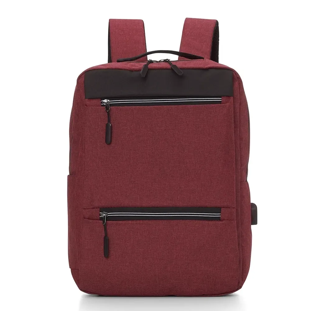 Mochila Nylon USB 20L personalizada vermelha