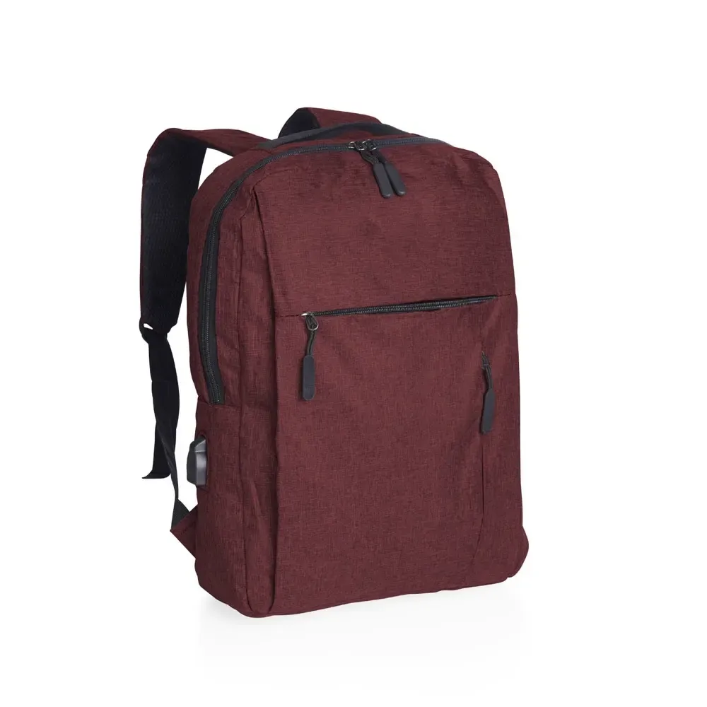 Mochila Nylon USB 20L personalizada vermelha