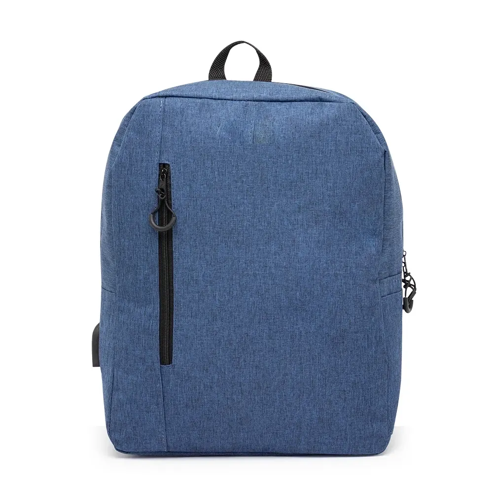 Mochila de nylon USB 21L personalizada em azul