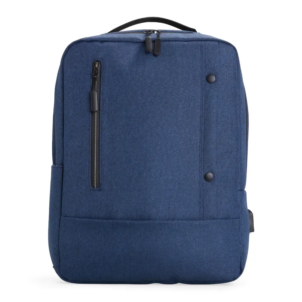 Mochila Nylon USB 22L personalizada azul